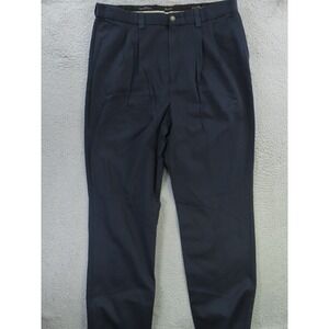 Oak Hill Pants Mens 40x40 Blue Chino Pleated Premium New